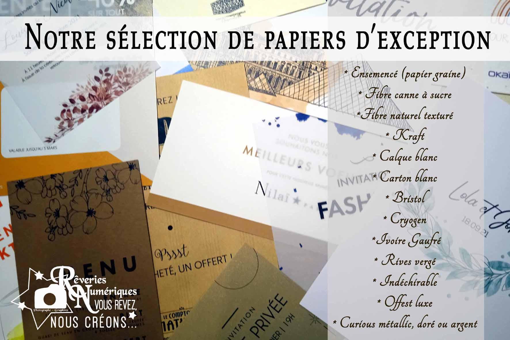 Selection de papier